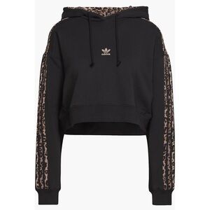 adidas originals leopard track crop sweatshirts hoodie top